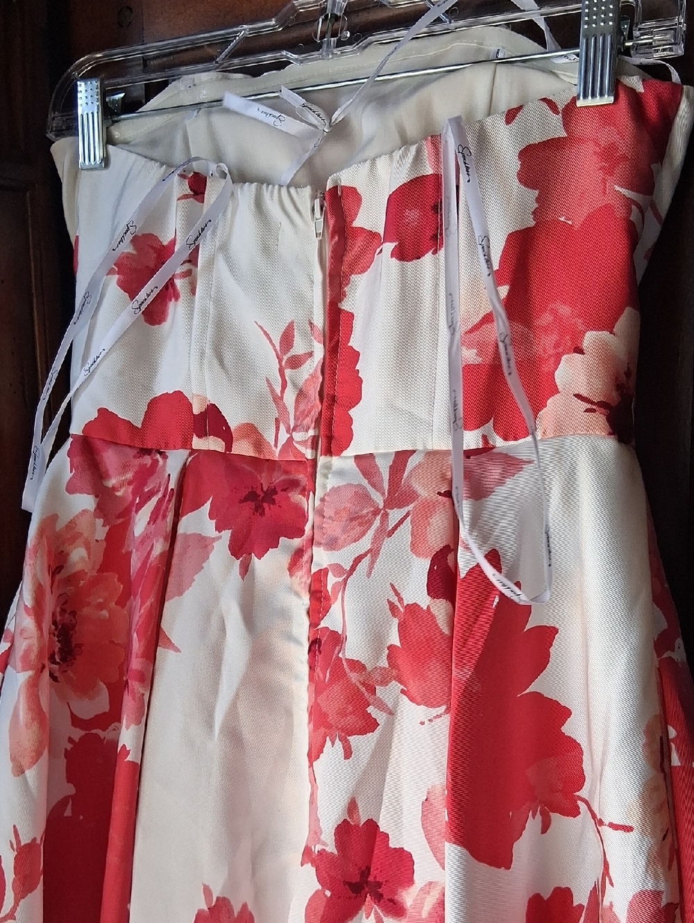 Xtraordinary Windsor Reds Floral High-Low Dress with Red Print Sz 5 Prom - Picture 12 of 16